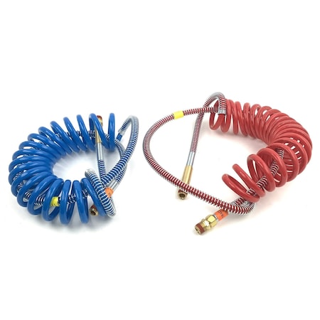 Phillips Line Assy, Air, Coiled, Brake, Power Grip, Pair Red And Blue 15 Ft Working Length W/ 40 In. Lead 11-3400